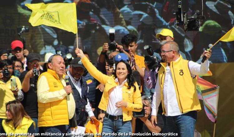 Alejandra del Moral toma protesta como candidata del PRD al gobierno de Edomex