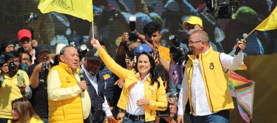 Alejandra del Moral toma protesta como candidata del PRD al gobierno de Edomex