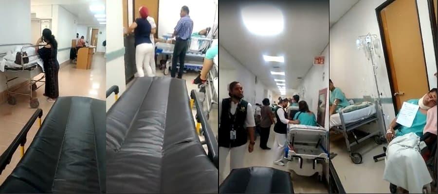 Exhiben presunta saturación del área de hospitalización del IMSS 46 en Villahermosa