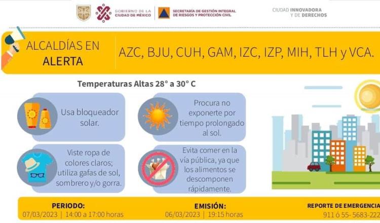 Activan Alerta Amarilla por calor en CDMX