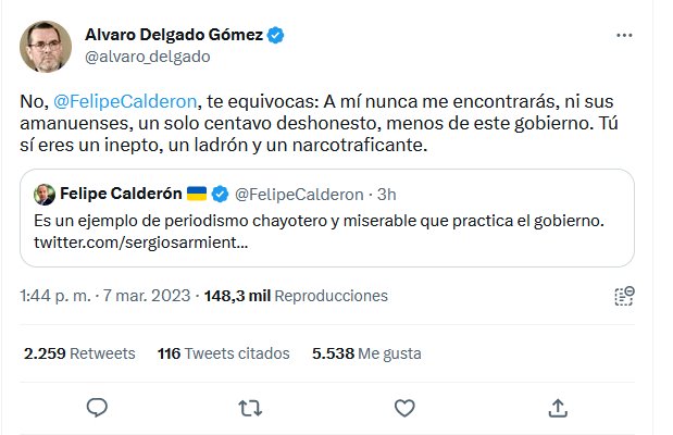 "Eres un ladrón y narcotraficante", periodista a Calderón, tras llamarlo "chayotero"