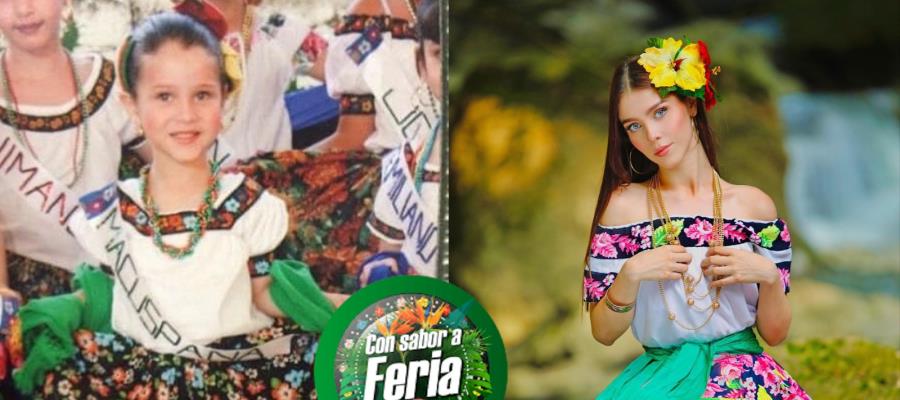 Era el destino, Ximena Aranda comparte foto de ella portando banda de Macuspana cuando era pequeña