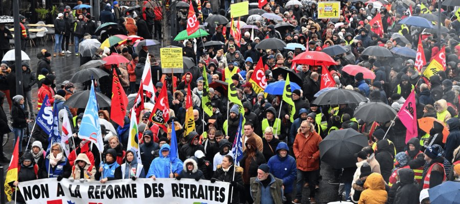 Más de un millón de personas protestan en Francia por reforma de pensiones