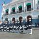 En el Día de las Bandas de Guerra alumnos del Colegio Villahermosa se lucen en Plaza de Armas