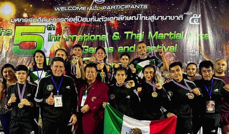 Tres tabasqueños logran presea de oro en Mundial de Muay Thai en Tailandia; México suma 9 medallas