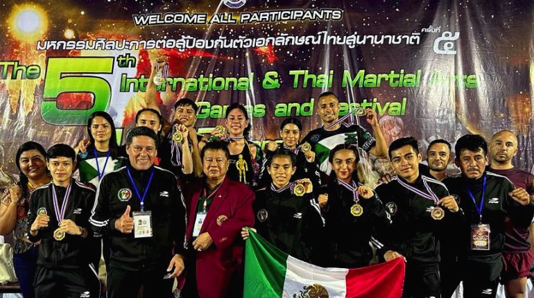 Tres tabasqueños logran presea de oro en Mundial de Muay Thai en Tailandia; México suma 9 medallas