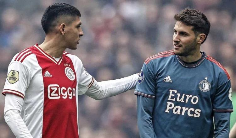 Santi Giménez y Edson Álvarez, anotan en el clásico holandés; Feyenoord gana 3-2