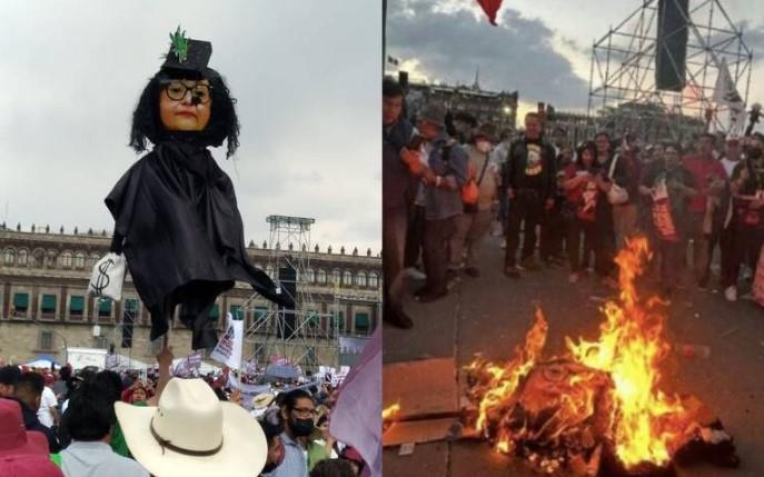 Reprocha Poder Judicial quema de piñata con cara de Norma Piña