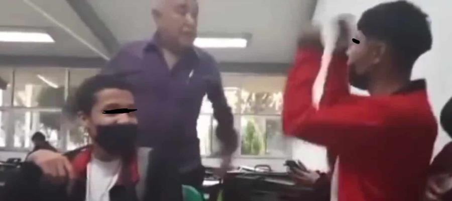 Profesor de CBTis en Hidalgo reta a golpes a alumno; lo cesan