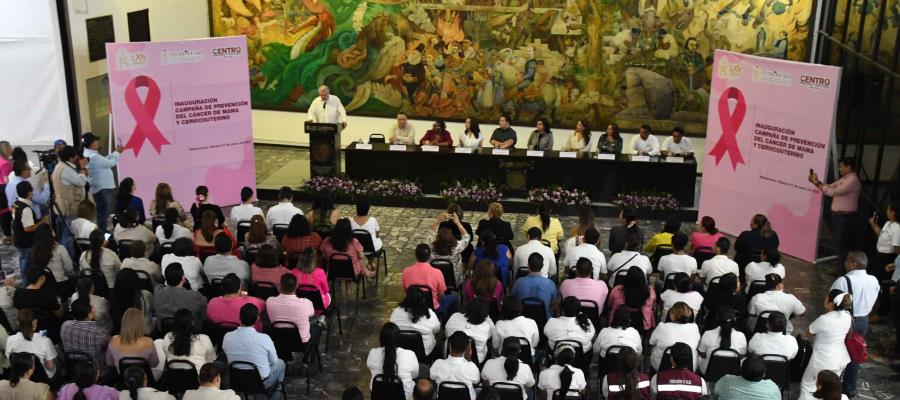 Centro y Congreso lanzan campaña para detectar cáncer de mama y cervicouterino