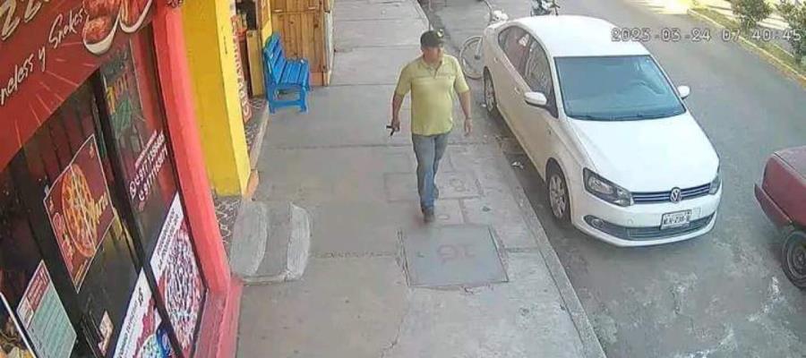 Exhiben a sujeto robando una bicicleta en Huimanguillo