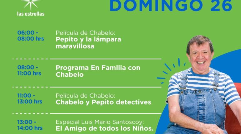 Televisa rendirá tributo este domingo a "Chabelo" en su barra programática