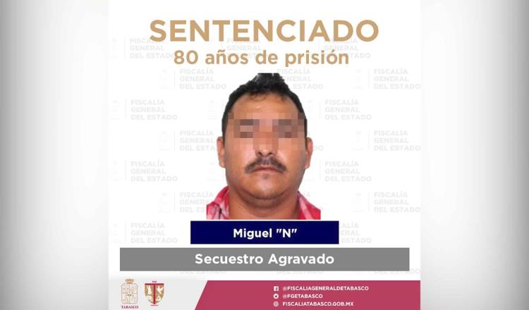 Dan 80 años de prisión a sujeto por secuestro agravado en Teapa en 2017
