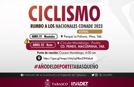 Estatal de Ciclismo sufre modificación en una de sus sedes; ahora será en Macuspana