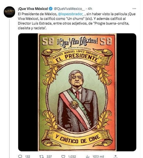 "El que se lleva se aguanta" revira Luis Estrada a AMLO tras calificar como un "churro" la película "¡Que Viva México!"