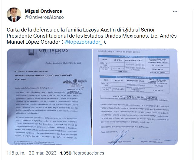 Pemex y UIF fijan monto de reparación por casos Odebrecht y Agronitrogenados: defensa de Lozoya