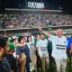 Diablos hace la maldad a Olmecas en inauguración del parque Centenario