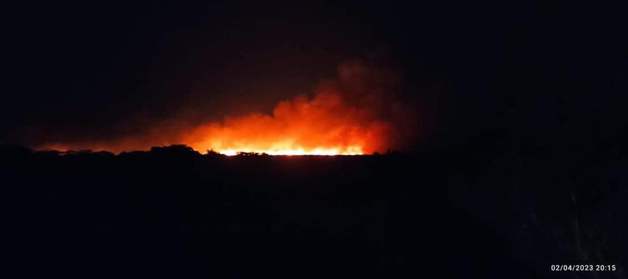 Se registra incendio en Jalapa, donde antiguamente era el basurero