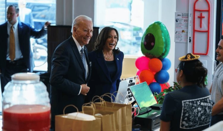 Se suman Biden y Harris a los festejos del 5 de Mayo en una taquería de Washington