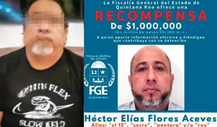 Aseguran a Héctor Elías Flores, alias "El 15", jefe de plaza de "Los Chapitos" en Cancún 