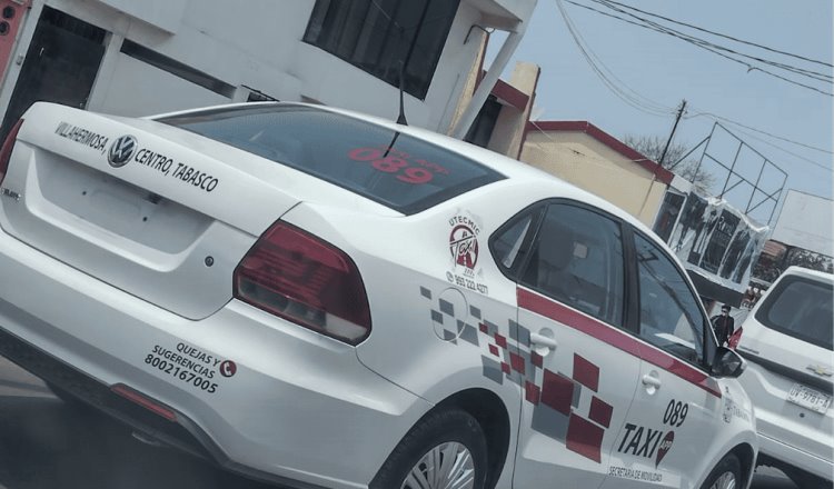 Circulan en Villahermosa taxis con nueva cromática, pero sin placas
