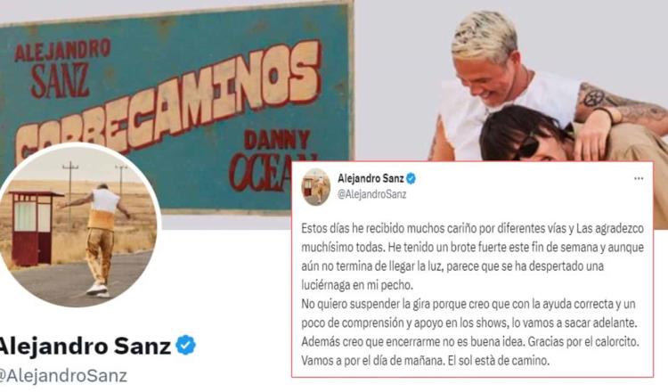 "Gracias por el calorcito", dice Alejandro Sanz luego de alarmante mensaje depresivo