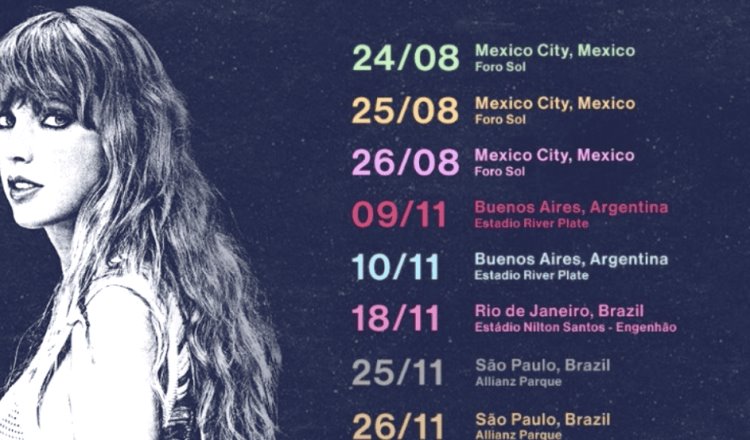 Taylor Swift anuncia 3 conciertos en México