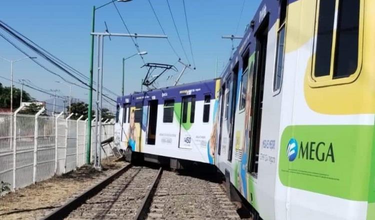 Sufre descarrilamiento Línea 1 del Tren Ligero de Guadalajara; reportan 4 lesionados