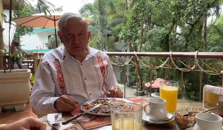 "Amanecimos en el cielo", destaca AMLO sobre su estancia en Xilitla, San Luis Potosí