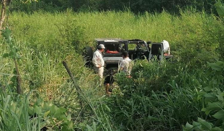 Deja 3 heridos volcadura de un Jeep en la Villahermosa-Frontera