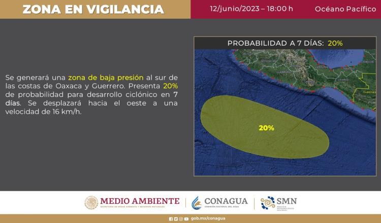 Detectan inestabilidad atmosférica que podría convertirse en el primer ciclón tropical del 2023 en el Pacífico: SMN