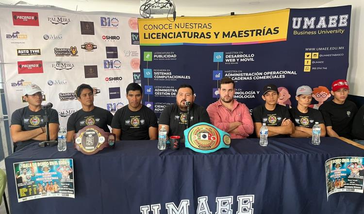 Presentan cartelera boxística para el 7 de julio; 5 tabasqueños verán acción