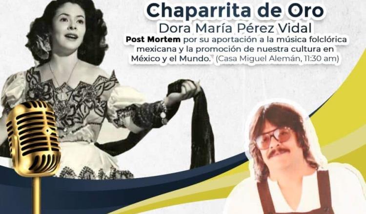 Galardonarán con micrófono de oro a la ´Chaparrita de Oro´ y a ´Chico Che´