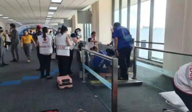 Banda eléctrica amputa pierna a mujer en aeropuerto de Tailandia