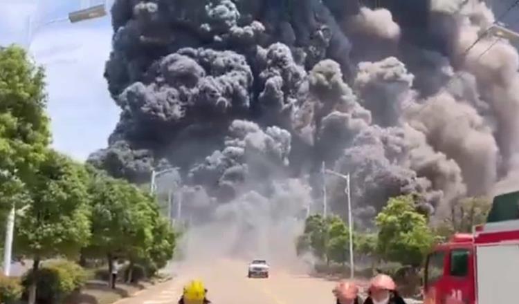 Se registra explosión en una planta química de China