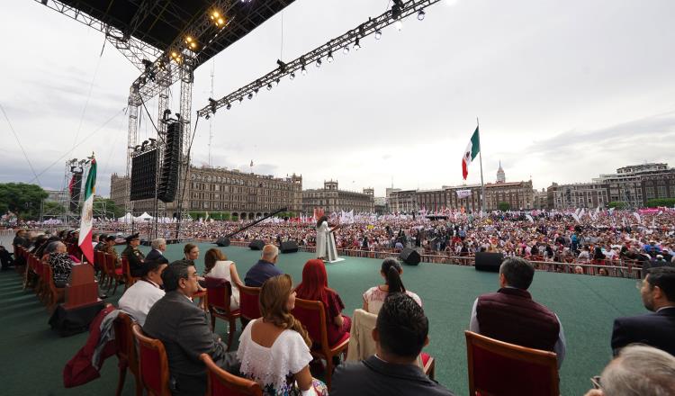 La 4T no se va, no se va, dice Luisa María Alcalde en el AMLO Fest