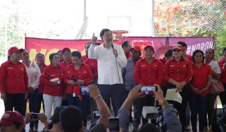 Reconoce Noroña que si finaliza en tercer lugar en proceso presidencial "sería una hazaña"