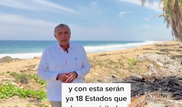 Presume Adán Augusto haber recorrido 18 Estados en poco más de tres semanas