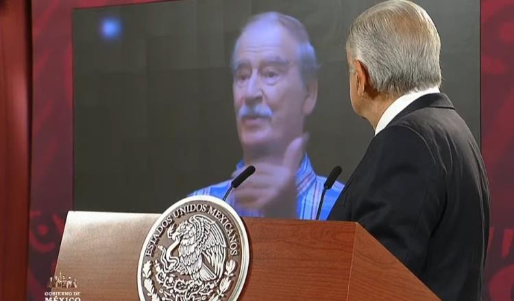 Estrena AMLO sección ´No lo digo yo´ en la mañanera exhibiendo a Fox