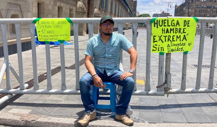 Integrante de la Coalición por Tabasco inicia huelga de hambre extrema en CDMX