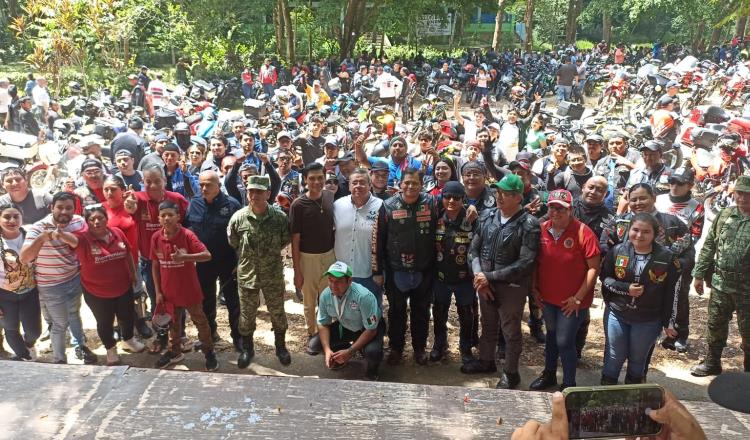 380 motociclistas participaron en la 3a rodada que organizó la 30 Zona Militar