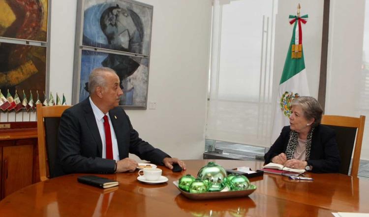 Se reúne Carlos Merino con Alicia Bárcena, titular de SRE 