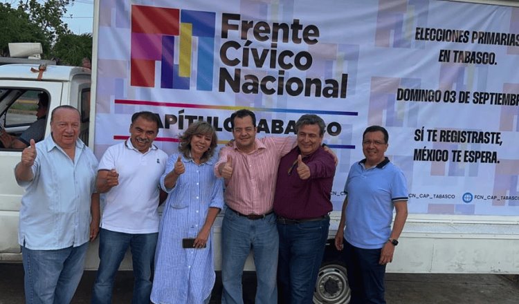 Inicia Frente Cívico en Tabasco campaña para promover consulta que definirá a su candidata presidencial