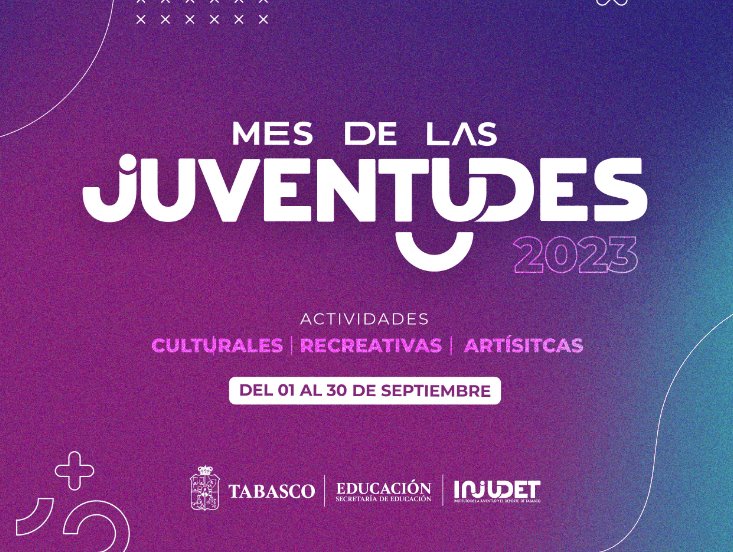 Injudet anuncia a septiembre como Mes de las Juventudes