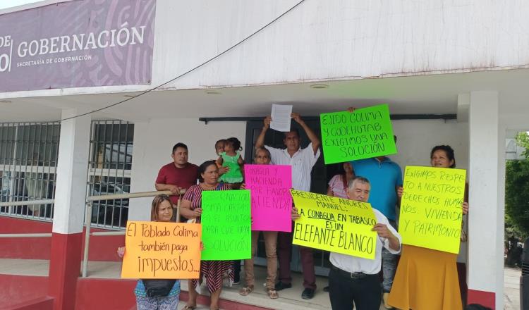 Samaria "se llevó" 3 viviendas por omisión de Conagua: Pobladores de Colima, Cunduacán