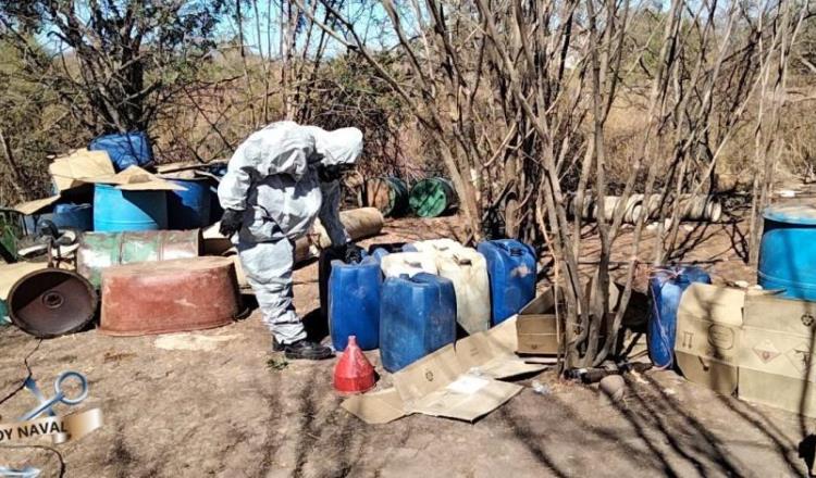 Desmantela Marina 5 narco laboratorios en Culiacán