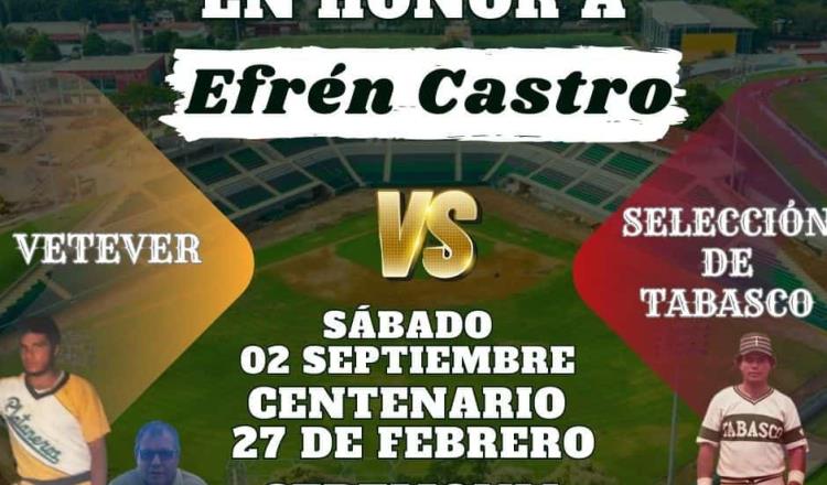 Realizarán partido de homenaje a Efrén Castro en el Centenario