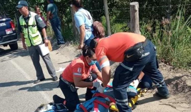 Chocan motociclistas en Cunduacán, uno es trasladado grave a Villahermosa