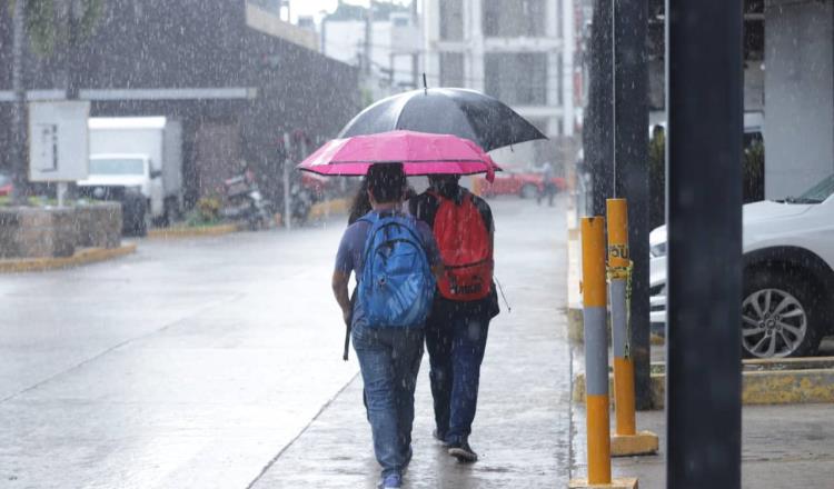 Lluvias fuertes a muy fuertes se esperan para este domingo en Tabasco