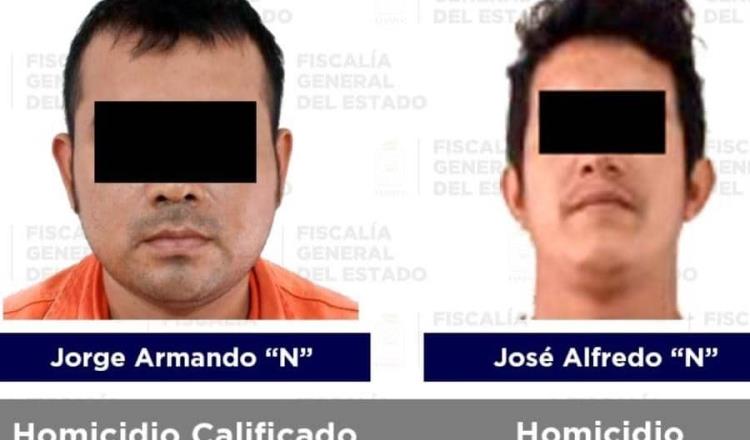 Captura FGE a 2 sujetos acusados de diferentes casos de homicidio, registrados en Paraíso